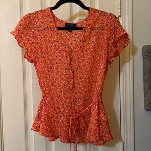 Jessica Simpson Top. Orange. Size Medium.